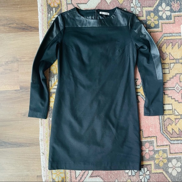 My Tribe Dresses & Skirts - My Tribe Long Sleeve Fitted Leather Dress